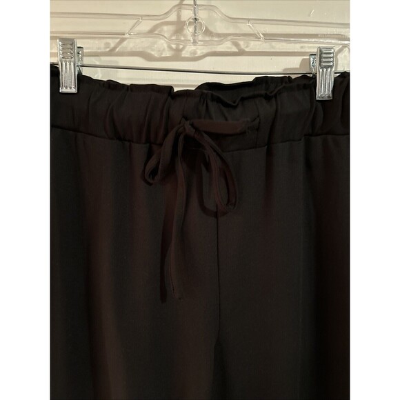 Joie Pull On Pants Drawstring Waist Slit Ankles Black Slinky Stretch Size Medium - Picture 3 of 7
